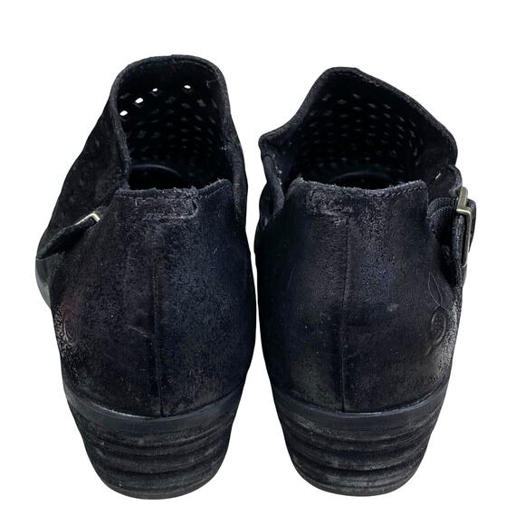 Born Women's Nanna Black Leather Laser Cut Ankle Bootie Size US 8.5 - Picture 8 of 11